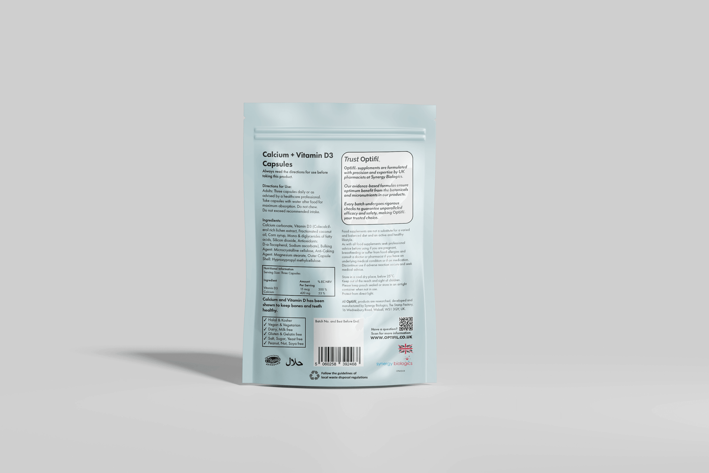 Calcium + Vitamin D3 - Optifil Supplements