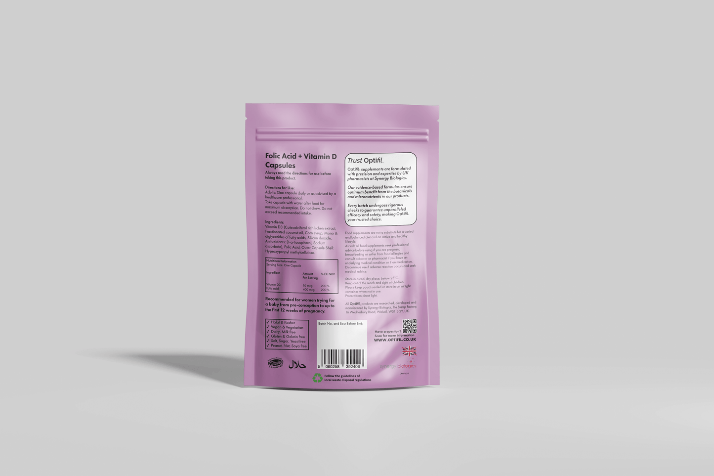 Folic Acid + Vitamin D - Optifil Supplements