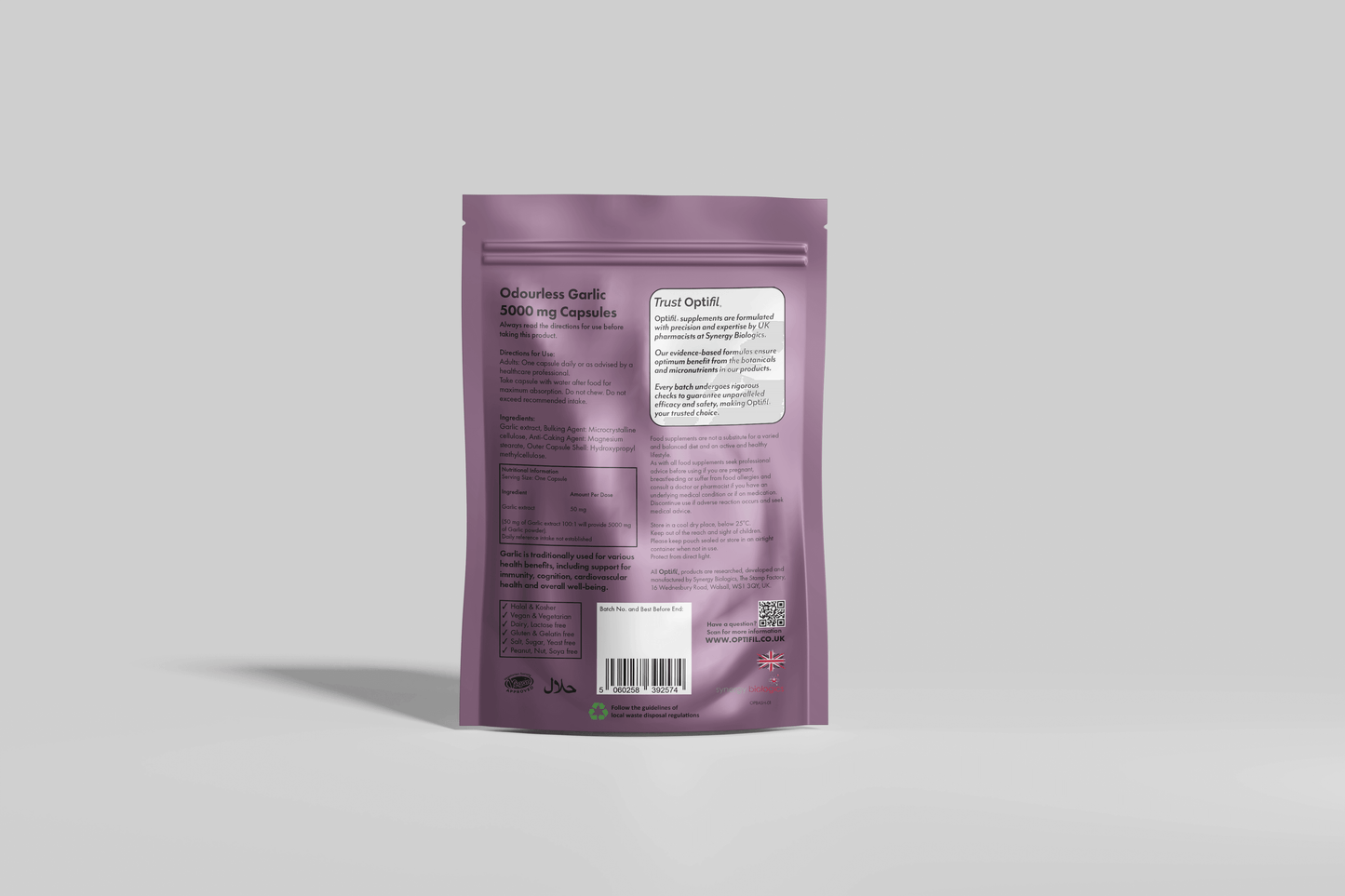 Odourless Garlic - Optifil Supplements