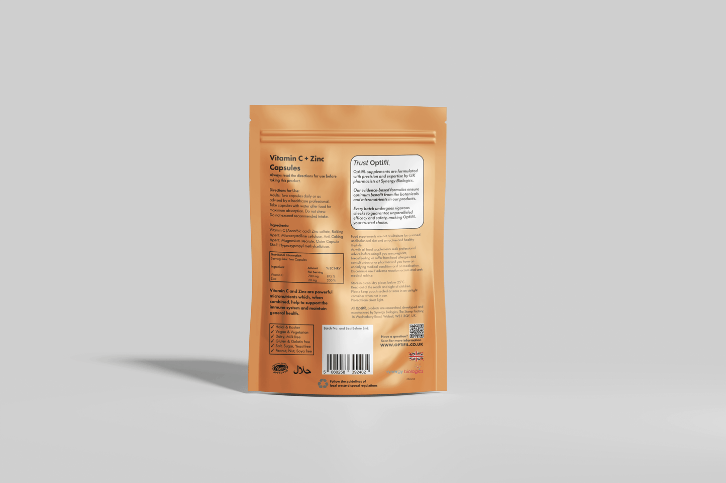 Vitamin C + Zinc - Optifil Supplements