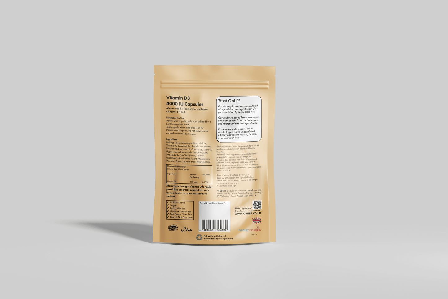 Vitamin D3 4000 IU - Optifil Supplements
