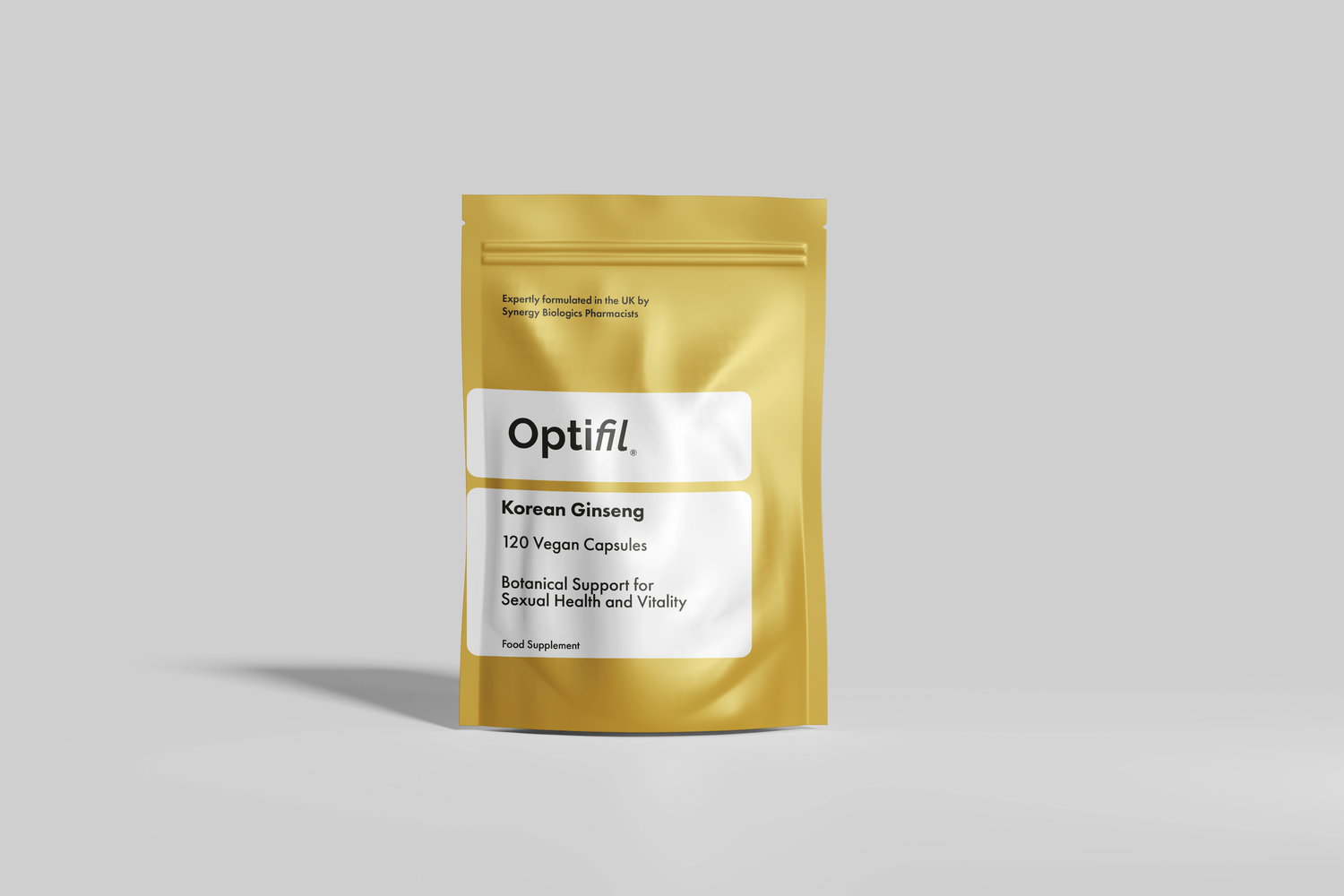 Optifil Korean Ginseng 120 Vegan Capsules for Botnical Support for Sexual Health and Vitality