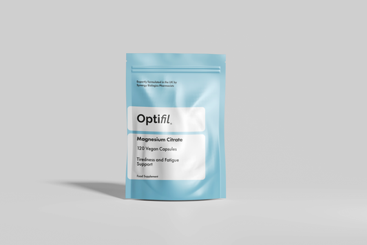 Optifil Magnesum Citrate 120 Vegan Capsules for Tiredness and Fatigue Support