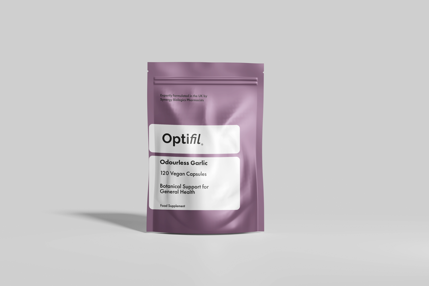 Optifil Odourless Garlic 120 Vegan Capsules fo Botanical Support for General Health 