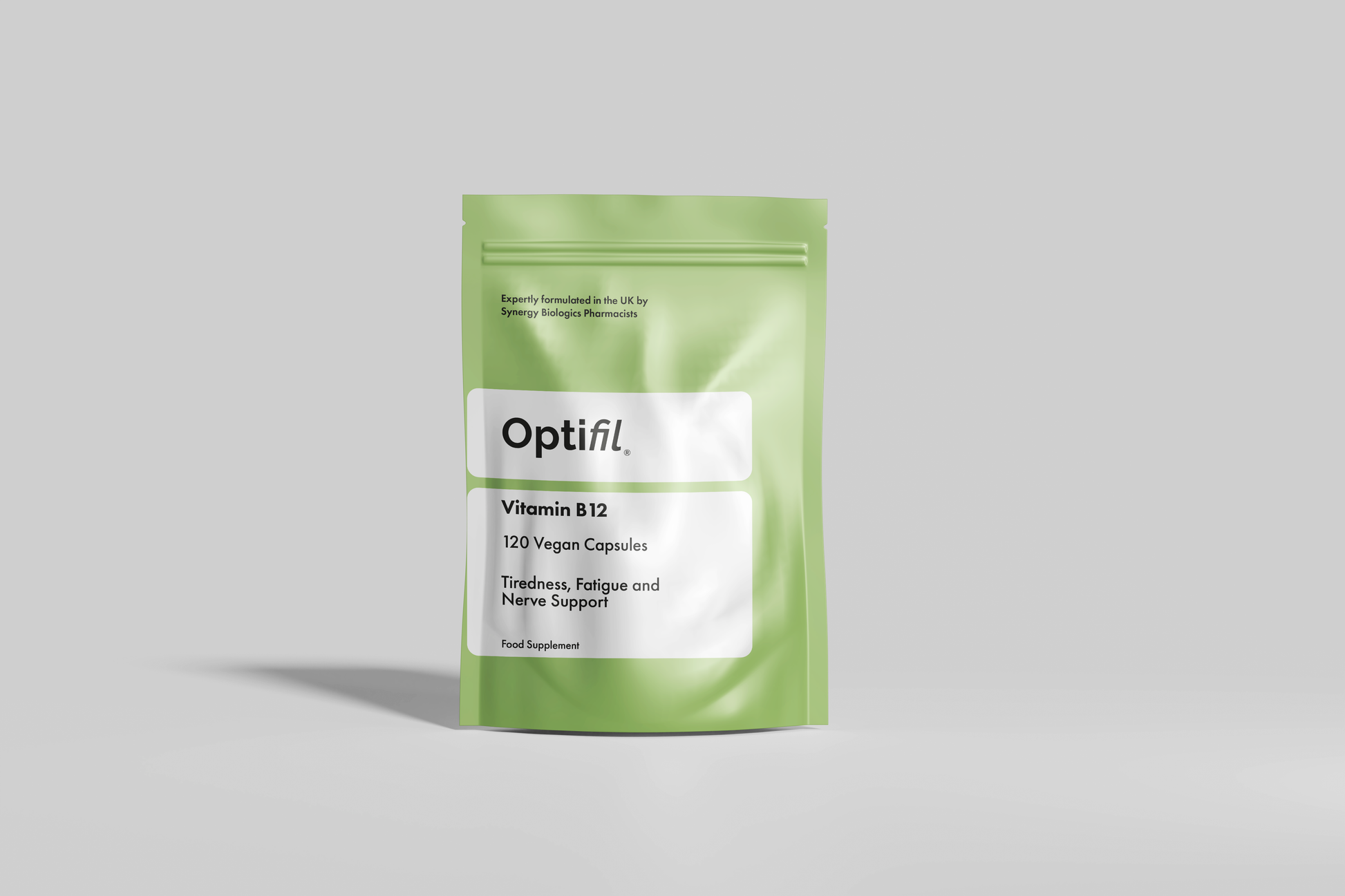 Optifil Vitamin B12 120 Vegan Capsules for Tiredness, Fatigue and Nerve Support